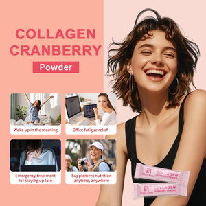 Colágeno en Polvo de Arándano Rojo, Antiinflamatorio, Antioxidante, Aclarante de la Piel, Péptidos de Colágeno de Pescado, Suplemento de Vitamina C, OEM ODM - Product Image 2