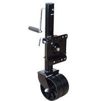 TOWKING Cric de remorque pour bateau 1500 lb avec roues doubles de 6 pouces, fixation latérale par boulons, hauteur de levage de 10 pouces