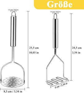 เครื่องบดมันฝรั่งสแตนเลสแบบมือถือ ขายดี สำหรับใช้ในครัวเรือน - Product Image 2
