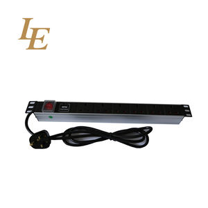Enchufe de 19'' con 6 o 8 Vías, Estándar Británico BS1363 13A (90) ° PDU Inteligente con Extensión de 1U y 2.0m para Montaje en Rack - Product Image 2