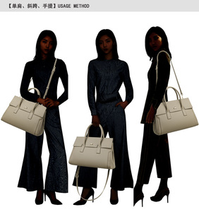 กระเป๋าสะพายไหล่สไตล์วินเทจเรียบง่ายสำหรับผู้หญิง ความจุขนาดใหญ่ ใช้งานได้หลากหลาย เหมาะสำหรับธุรกิจ กำลังเป็นที่นิยม กระเป๋าถือหนังแท้คุณภาพสูงสำหรับผู้หญิง - Product Image 4