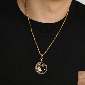 Medusa Gorgon cabeza de serpiente colgante griego con 18K chapado en oro de acero inoxidable joyería collares para Mujeres Hombres marca al por mayor - Product Image 4