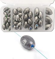 Matériel de pêche à l'œuf de type poisson nageur, avec assortiment de plomb, forme ovale, pour pêche en eau douce et en eau salée, offre spéciale