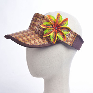 High Quality Handmade Foam Tiare Hawaiian <strong>Straw</strong> Woven HH00010 <strong>Hat</strong> for Summer Beach Island Holiday Daily Decorative Headwear - Product Image 3