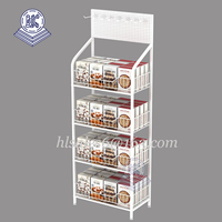 Support de sol en fer fil métallique crochet paniers snack bonbons croustilles stand noix sacs présentoir étagère