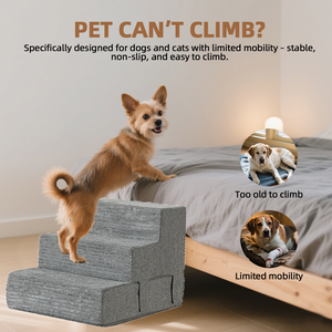 Moderne faltbare Memory Foam Hunde treppe Benutzer definierte Luxus-Klapp rampen für Haustiere Katzen stufen mit wasserdichter abnehmbarer Abdeckung OEM ODM - Product Image 2