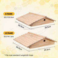 Tannenholz 8-10 Rahmen Langstroth Bienenstock-Außenabdeckung Giebelförmiges Holz-Bienenstockdach mit Belüftungslöchern