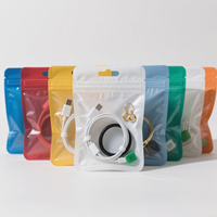 Bolsa de plástico con cremallera personalizada Línea DE DATOS Embalaje de cable USB Cajas de teléfono Bolsas de plástico de lujo