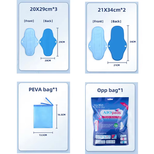 6 Calcinhas Menstruais Reutilizáveis Impermeáveis com Abas, Marca Própria, Reduzem Despesas Mensais, Absorvente de Pano para Viagem e Acampamento - Product Image 2