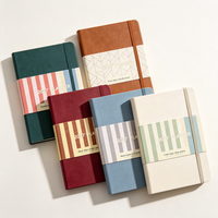 Carnet de planification A5 en lin 2027 avec bande élastique verticale personnalisée pour cadeaux