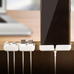 Cable Clips Data Cable Organizer Wall Mounted Storage Clips For Office Desk Cable Management White Translucent Black 3 Pack - Product Image 3