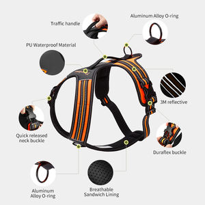 Truelove Listo para enviar Arnés para perros de entrenamiento de coche de nailon de alta calidad Arnés para mascotas duradero impermeable reflectante de lujo ajustable - Product Image 2