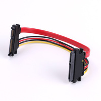 Cable de extensión de datos macho a hembra SATA III 3,0, 7 + 15, 22 Pines, disco duro SATA y unidad óptica SATA