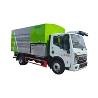 Camion broyeur de matériaux Dongfeng 10m³ à benne fermée intégrée pour broyage et transport efficaces des déchets de jardin et de construction
