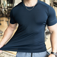 T-shirt de compression athlétique ajusté pour homme, séchage rapide, pour la course, le fitness, l'entraînement, la gym, le sport, motif uni