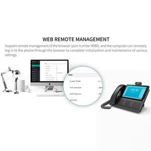 Teléfono VoIP con Pantalla de 8 Pulgadas, DLNA, para Hospitales y Cuidado de Ancianos, Audio HD Inalámbrico, 6 Líneas SIP, Centro de Llamadas, PSTN, Wifi, POE, IP para Emergencias - Product Image 1