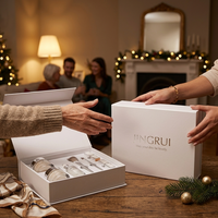Boîte cadeau magnétique pliable haut de gamme personnalisée pour cosmétiques, emballage en carton rigide pour soins de la peau et rouges à lèvres