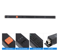 PDU de Gabinete Vertical de Alta Potencia Trifásico de 125A OEM, 18 Tomas de Corriente US 6-20R, Carcasa Metálica, Interruptor de Circuito, Protección Contra Sobretensiones