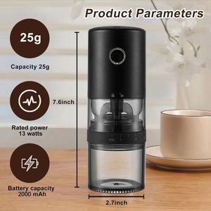 Nuevo Molinillo de Café Eléctrico Portátil Recargable por USB, Mini Molinillo de Café de Cerámica Cuadrado con 38 Niveles de Ajuste - Product Image 4