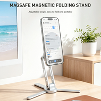 Support de téléphone portable magnétique rotatif à 360°, trépied innovant à hauteur réglable avec base lestée et accessoires universels