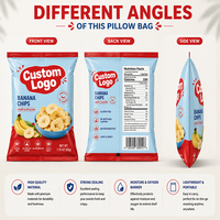 Sachets d'emballage personnalisés pour snacks : couvercles imprimés pour pop-corn, chips, bananes et croustilles de pommes de terre