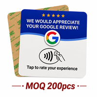 Plaque en acrylique personnalisée NFC pour avis Google et réseaux sociaux, carte de menu, carte NFC en acrylique pour restaurants