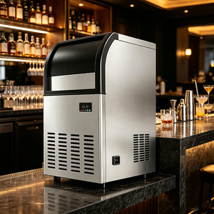 Ice Maker Machine Home and Business 90kg Stainless Steel <b>Cube</b> Making Machine Automatic Industrial Restaurant Bar Fridge - Product Image 5