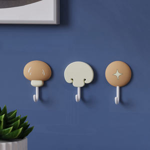 High-quality <b>Wall</b>-mounted Modern Hook ABS Powerful Mushroom Coat Hook - Product Image 3