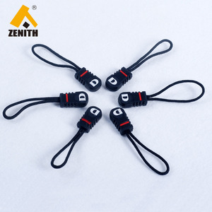 Customized <strong>Rubber</strong> Zipper Puller <strong>Slider</strong> With Rope LR10002 - Product Image 2