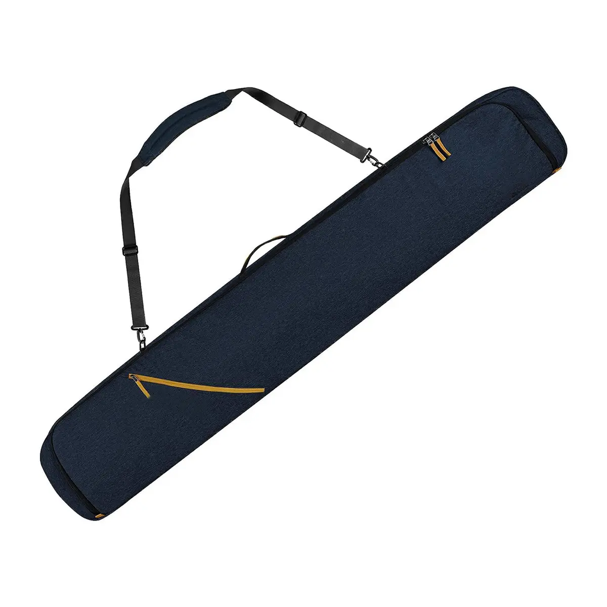 Bolsa de tabla de esquí acolchada Bolsa de esquí individual Acolchada de viaje para transportar bolsillos de equipo de esquí con asa ajustable