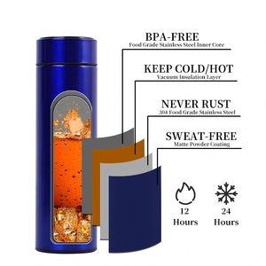 Custom Logo Smart Digital Drinkware Vacuum Flask Stainless Steel <b>Thermos</b> Flask LED Display Temperature Smart Water <b>Bottle</b> - Product Image 2