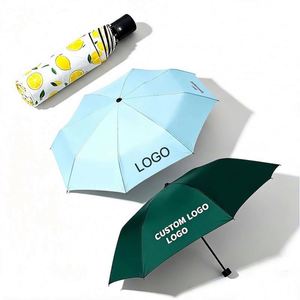 Pongee Fabric Business Manual Open Reinforced Ribs Reliable Durable High-Density Custom Logo Portable Stylish <b>Folding</b> Umbrella - Product Image 1