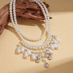 สร้อยคอแฟชั่นสไตล์พังก์ ประดับมุกเทียมทรงหยดน้ำ พร้อมพู่ห้อย ดีไซน์สองชั้น แนวบาโรก หรูหรา ระดับไฮเอนด์ ปี <span class=keywords><strong>2026</strong></span> - Product Image 2