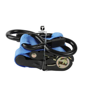 Sangles <span class=keywords><strong>d</strong></span>'<span class=keywords><strong>arrimage</strong></span> personnalisées professionnelles Sangles <span class=keywords><strong>d</strong></span>'<span class=keywords><strong>arrimage</strong></span> à cliquet Sangles de cargaison robustes avec poignée en caoutchouc à crochet en S - Product Image 2