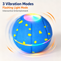 Balle lumineuse interactive pour animaux de compagnie, moderne, en ETPU, avec LED clignotantes, 3 modes de vibration et télécommande, vente en gros