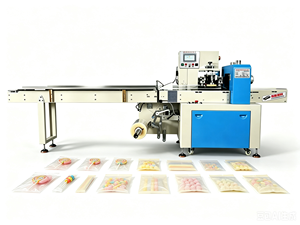 Macchina Automatica per Confezionamento Orizzontale di Caramelle, Torte, Cioccolato in Sacchetti con Pellicola - Product Image 1