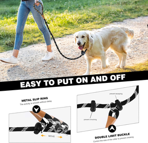 Factory <b>Dog</b> <b>Leash</b> Reflective Heavy Duty Comfortable Strong Rope <b>Leash</b> for Large Medium <b>Dogs</b> No Pull Pet Training <b>Leash</b> - Product Image 4