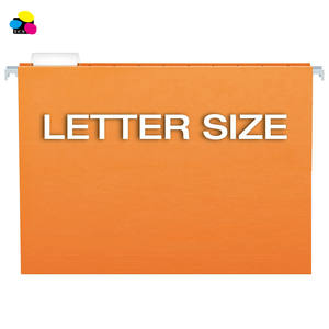 TCS 25/BX 1/5 taille lettre découpée papier <span class=keywords><strong>Kraft</strong></span> Orange recyclé fournitures de bureau pour intérieurs dossiers suspendus fichiers suspendus - Product Image 3