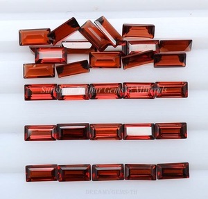 " 1.5X3mm Baguette Cut Natural Mozambique Red Garnet " Wholesale Factory Price High Quality Faceted Loose Gemstone Per Piece - Product Image 1