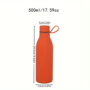 Botella de Agua Aislada al Vacío de Acero Inoxidable de 550 ml, Termo Térmico a Prueba de Fugas con Tapa, Botella Portátil para Viajes y Oficina - Product Image 4