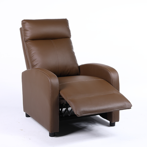 Silla reclinable moderna con función de empuje hacia atrás Material de cuero Sofá multifuncional Tapicería de lino Muebles con marco de madera - Product Image 6