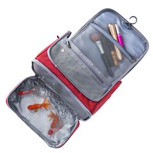 High Quality Polyester Toilet Wash Bag Custom New Design Fashionable Zipper Closure Waterproof Cosmetic <b>Makeup</b> <b>Case</b> Towel - Product Image 3