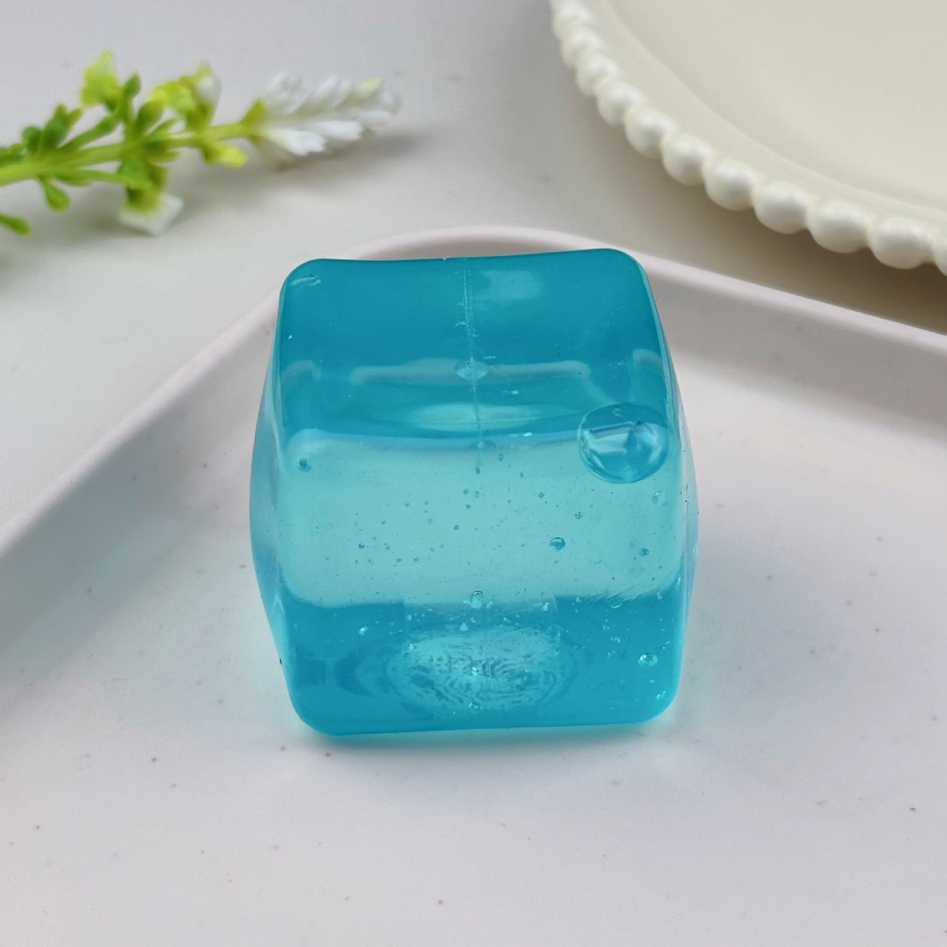 Glaçons de maltose bleu transparent de 4 cm