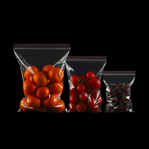 On sale stand up transparent resealable clear vegetable ziplock storage plastic zipper bags for food