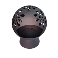 Nouvelle Conception Moderne Table de Brasero Extérieur Portable en Acier Noir Certifiée CE avec Grille de Cuisson Amovible Rapide et Pique-Brasero