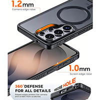 Étui de téléphone magnétique anti-chute et résistant aux chocs avec support magnétique effet peau mate premium pour Samsung S24 S25 S26 Ultra Plus