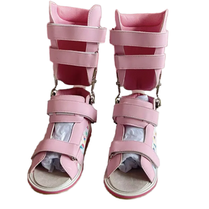 Zapatos Ortopédicos Médicos Hechos en China para Niños, de Cuero Rojo con Suela Dura, para Rehabilitación Ortopédica - Product Image 3