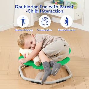어린이와 유아를위한 공인 EN71 감각 회전 의자 금속 회전 흔들기 의자 감각 자폐증 회전 장난감 - Product Image 2
