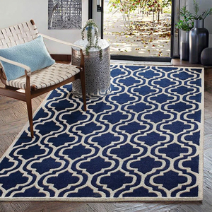 Tapis et carpettes de salon en laine jacquard tuftée à la main, imperméables et à poils coupés - Product Image 3