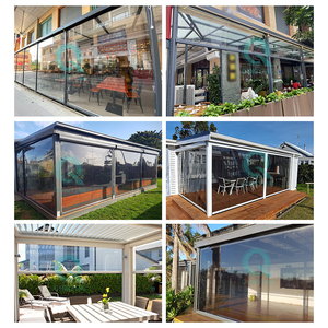 Stores transparents imperméables QINGYING pour terrasse, stores enrouleurs transparents pour patio extérieur, résistants à la <span class=keywords><strong>pluie</strong></span> - Product Image 2
